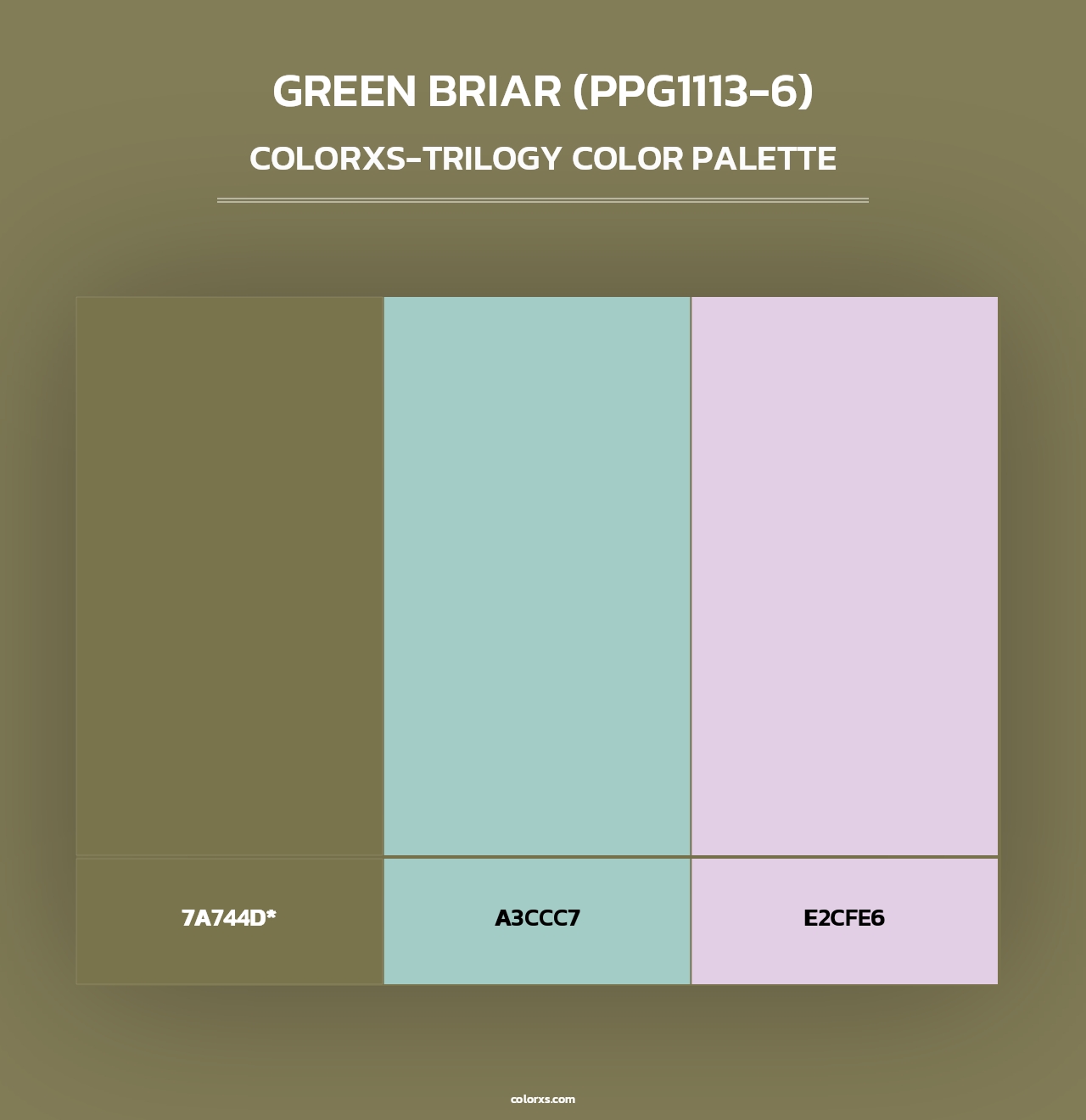 Green Briar (PPG1113-6) - Colorxs Trilogy Palette