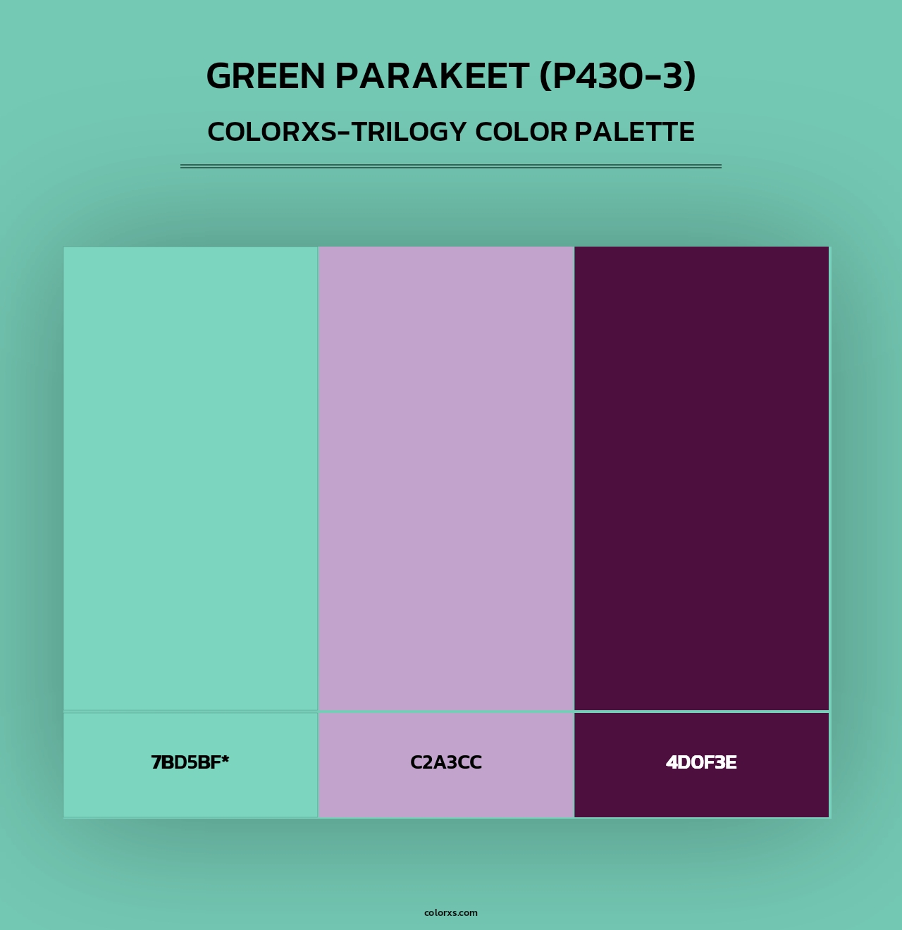 Green Parakeet (P430-3) - Colorxs Trilogy Palette