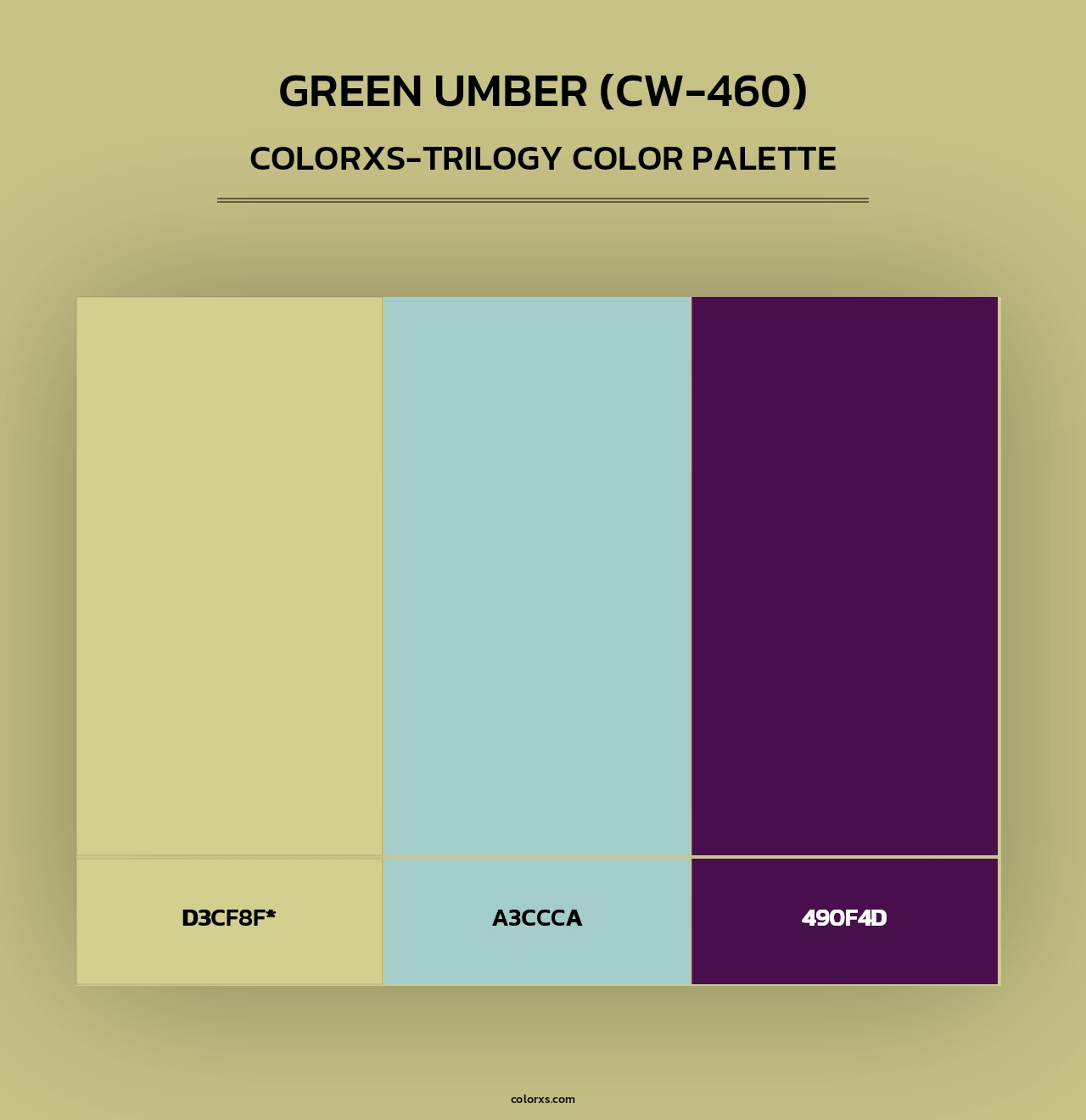 Green Umber (CW-460) - Colorxs Trilogy Palette