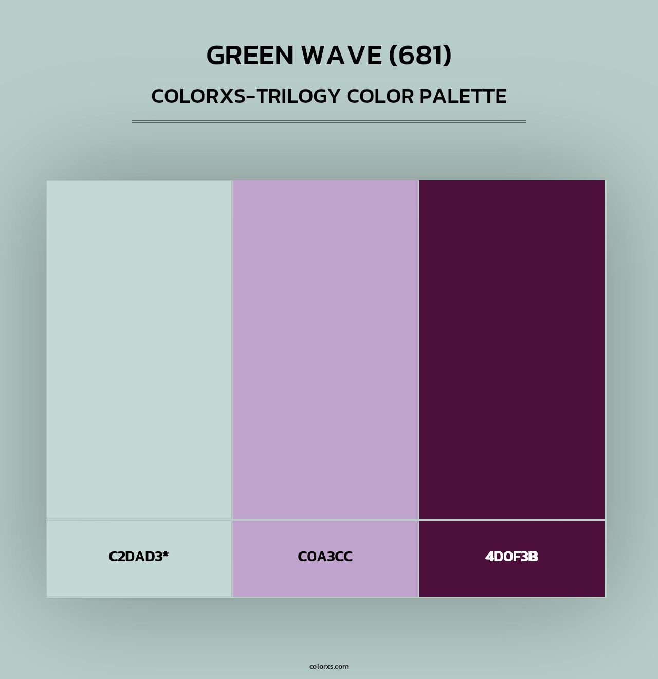 Green Wave (681) - Colorxs Trilogy Palette