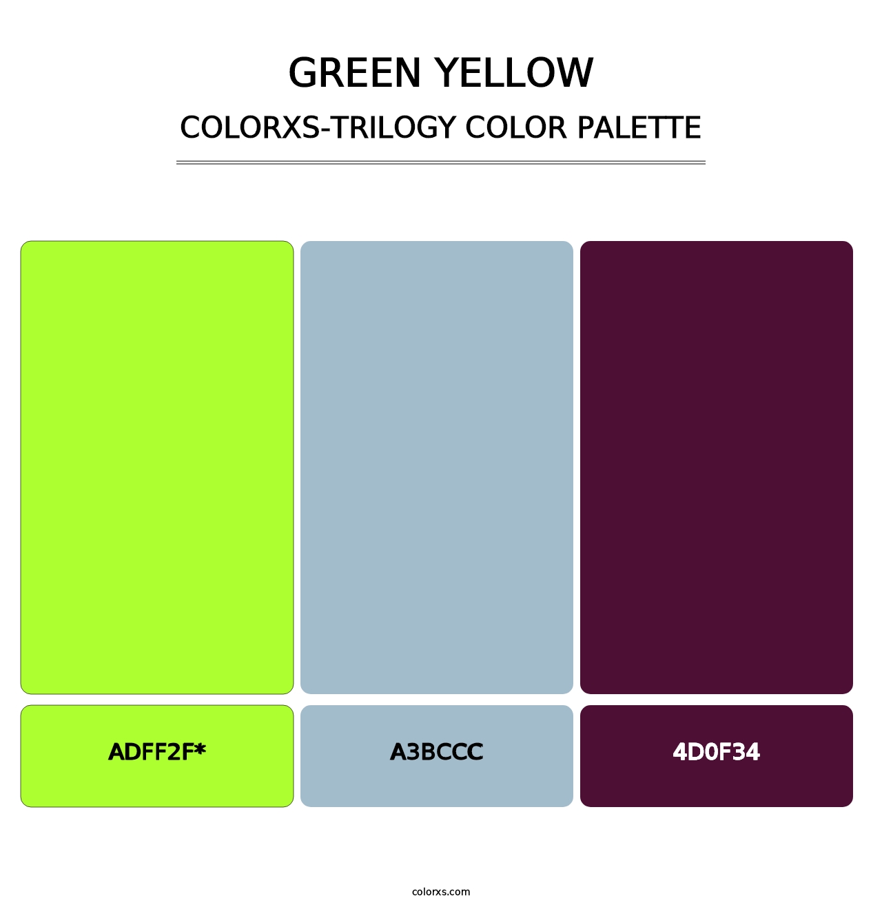 Green Yellow - Colorxs Trilogy Palette