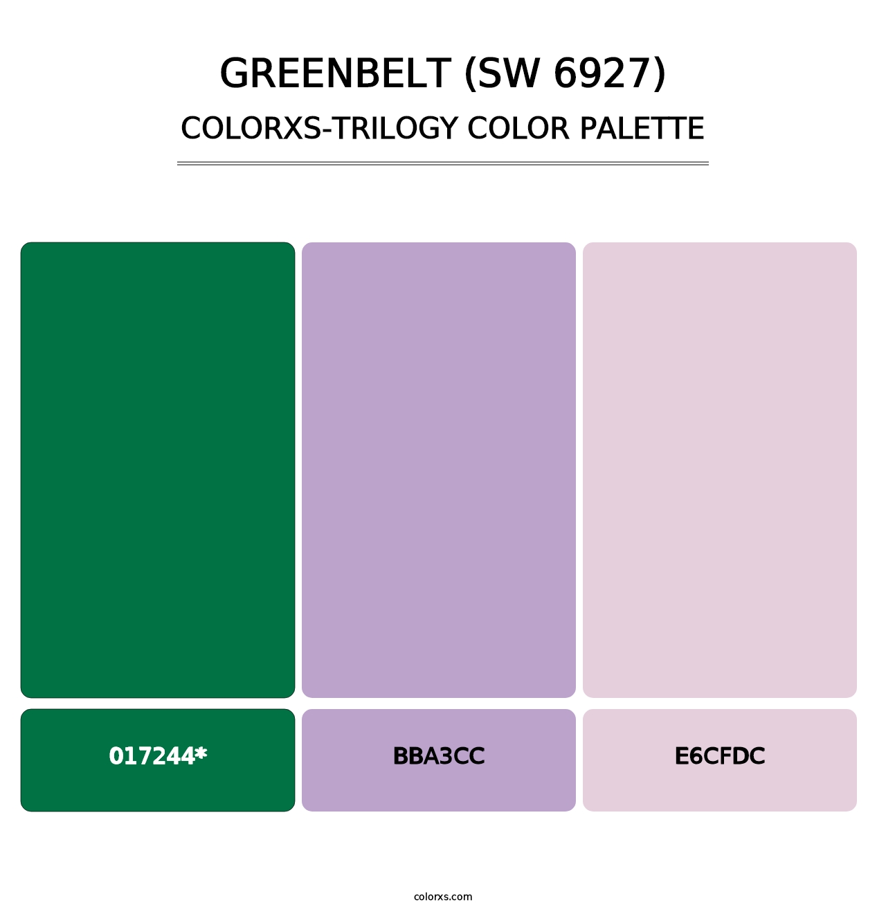 Greenbelt (SW 6927) - Colorxs Trilogy Palette