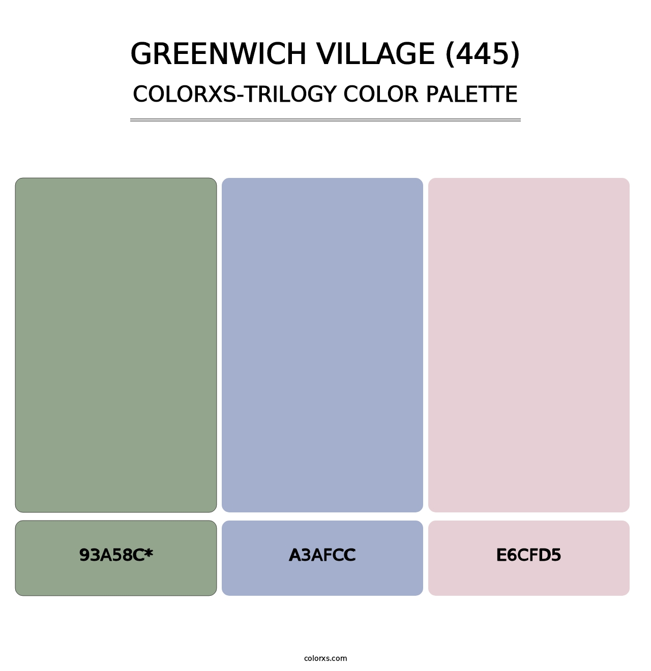 Greenwich Village (445) - Colorxs Trilogy Palette
