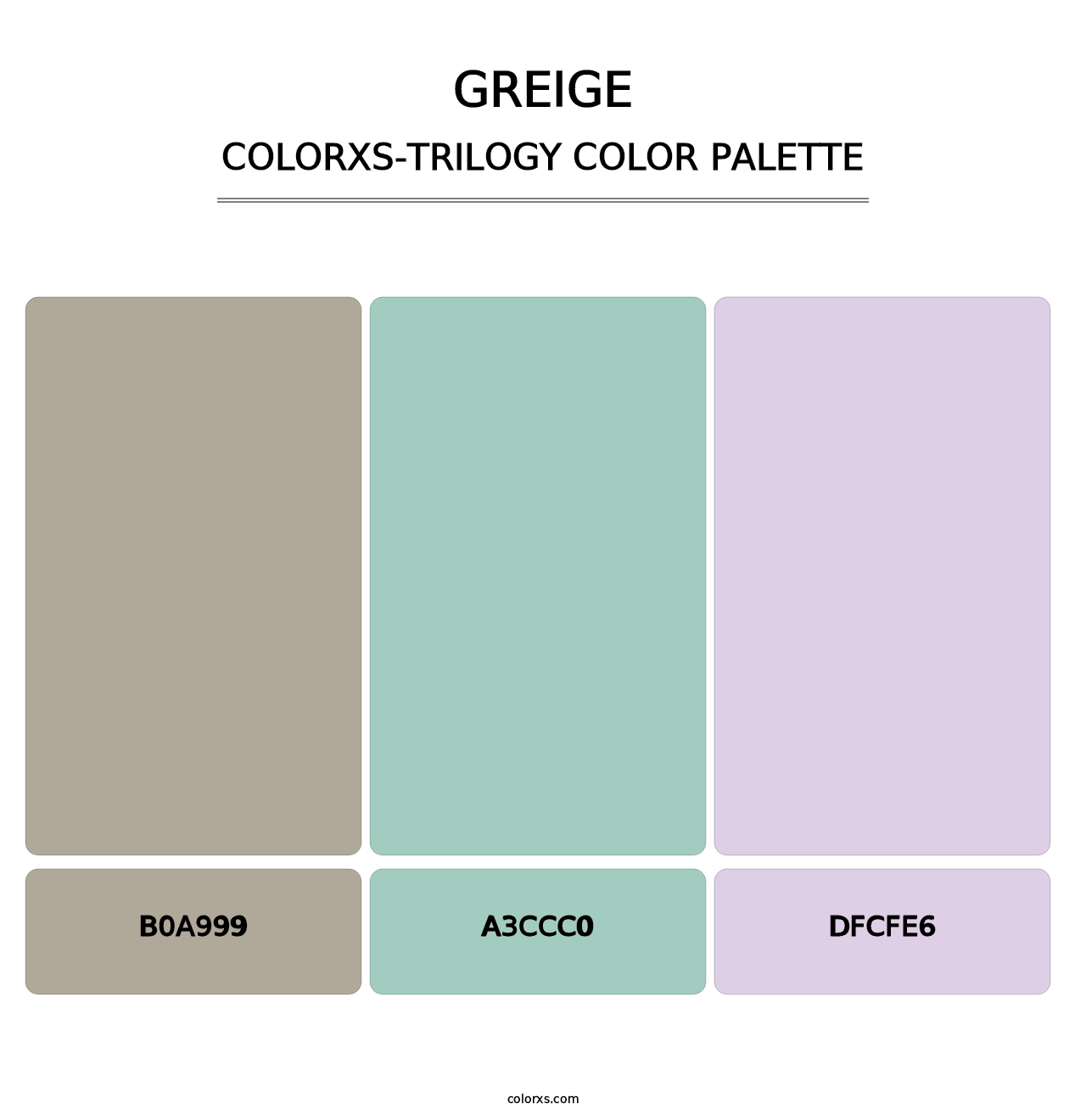 Greige - Colorxs Trilogy Palette