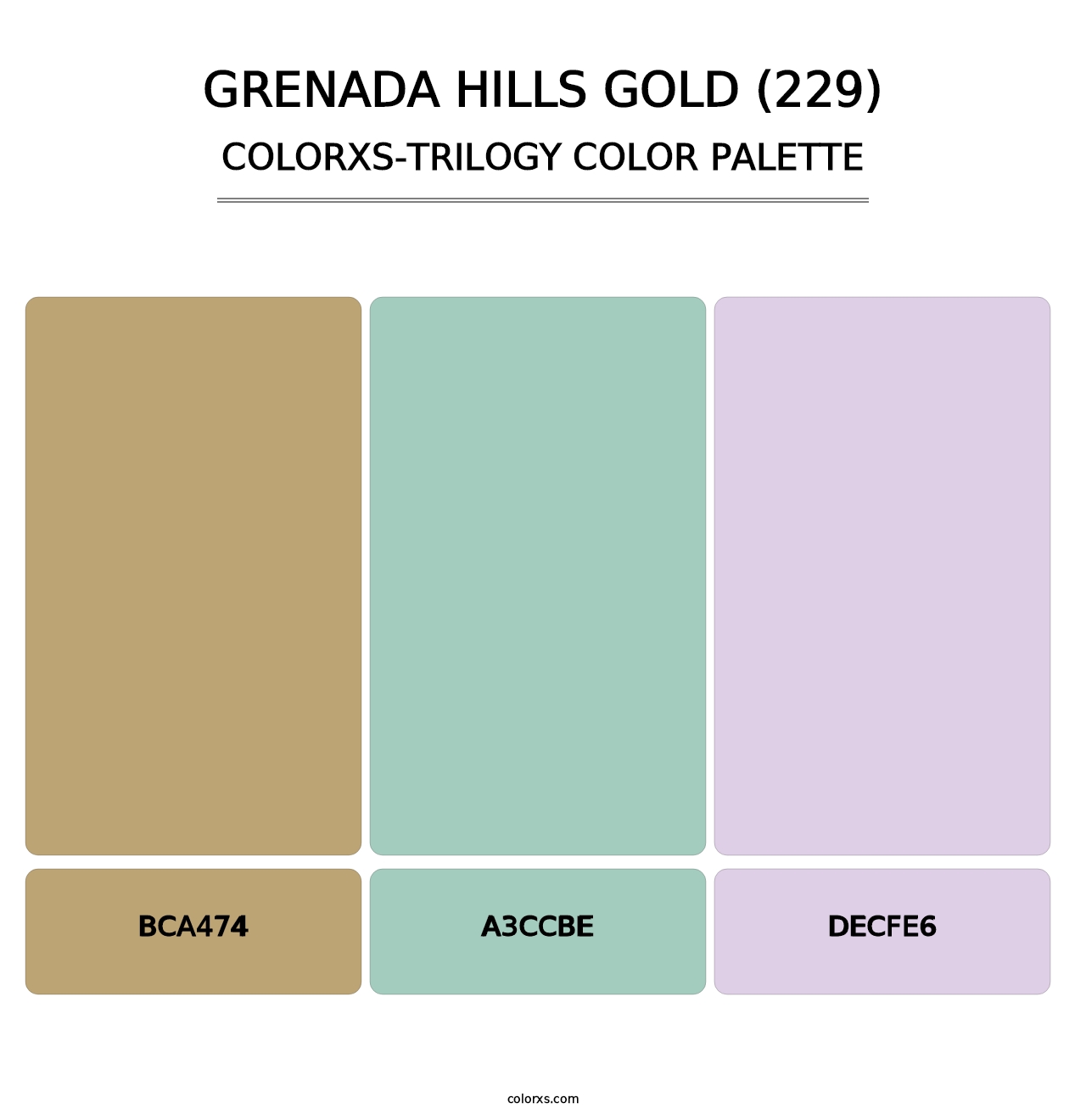 Grenada Hills Gold (229) - Colorxs Trilogy Palette