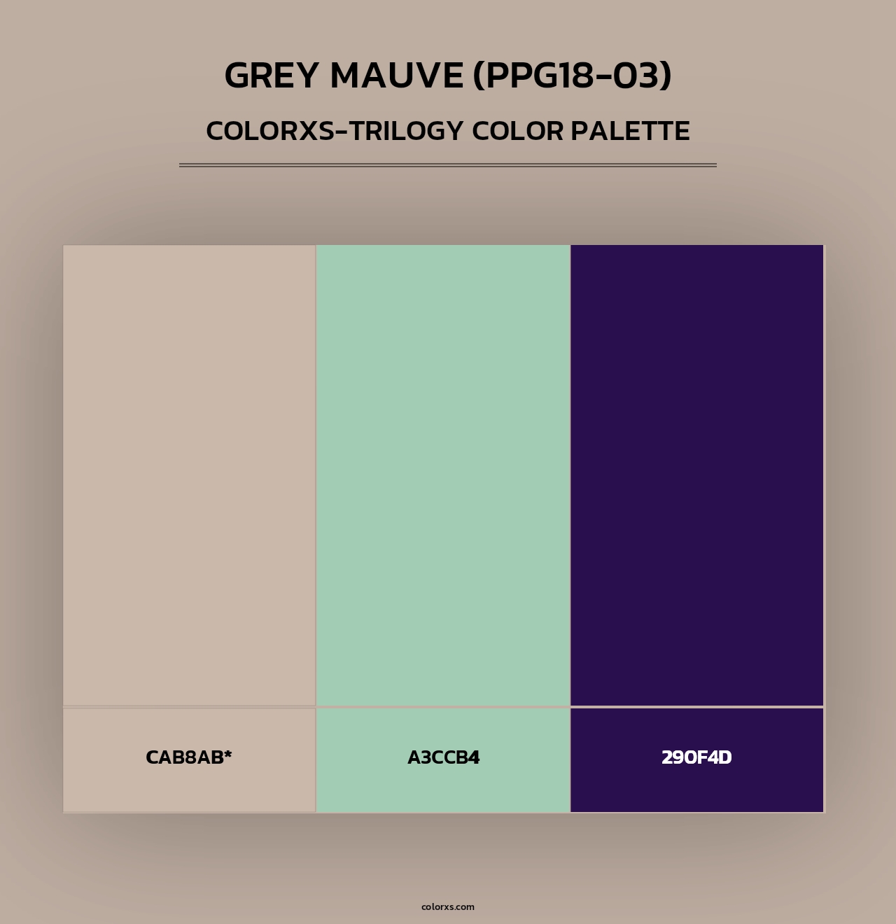 Grey Mauve (PPG18-03) - Colorxs Trilogy Palette