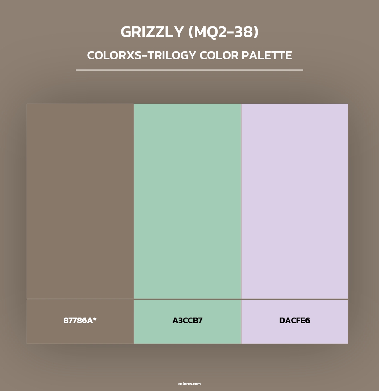 Grizzly (MQ2-38) - Colorxs Trilogy Palette