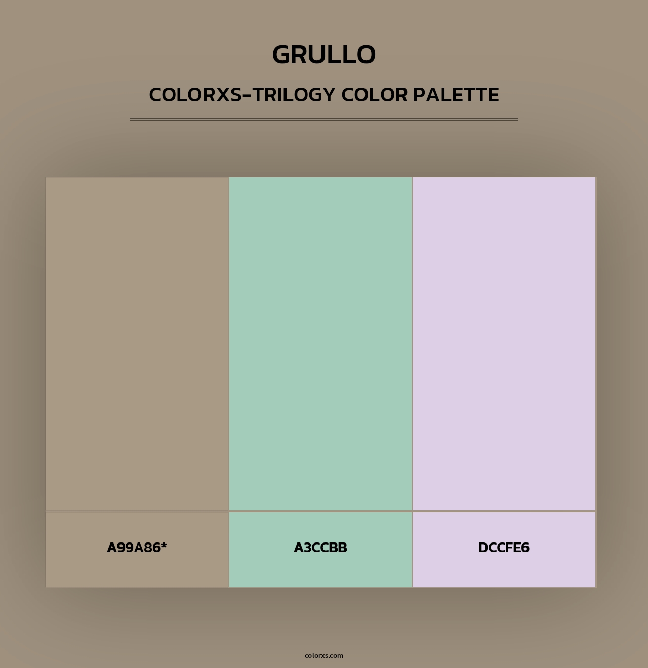 Grullo - Colorxs Trilogy Palette