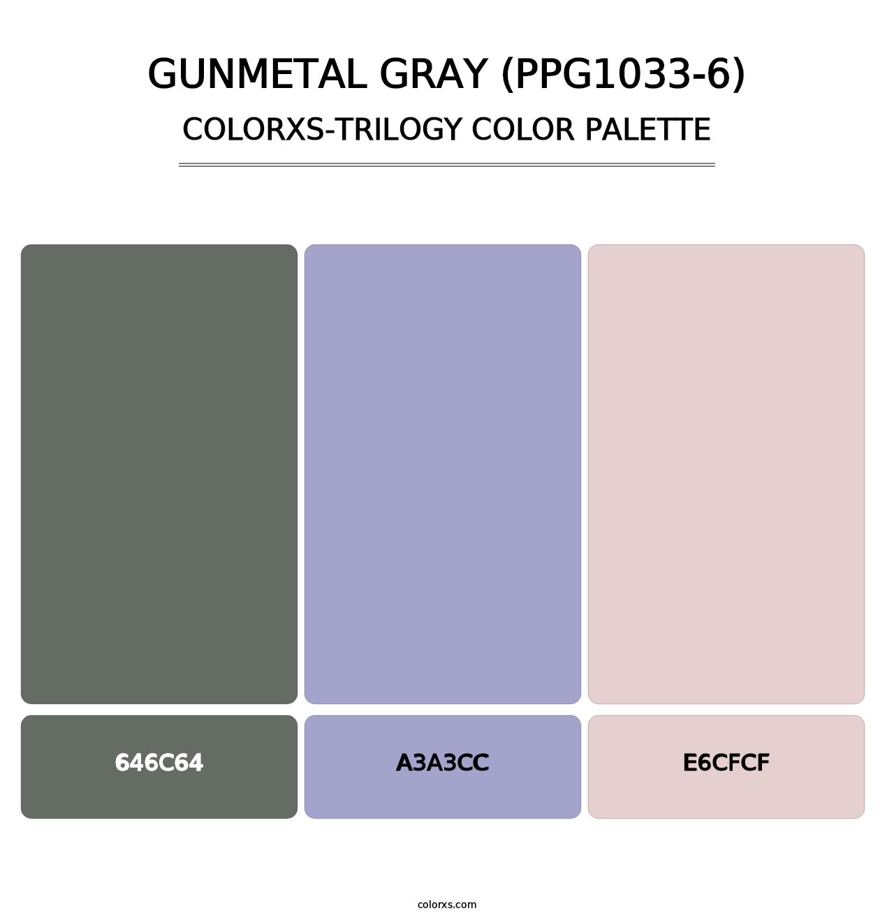 Gunmetal Gray (PPG1033-6) - Colorxs Trilogy Palette