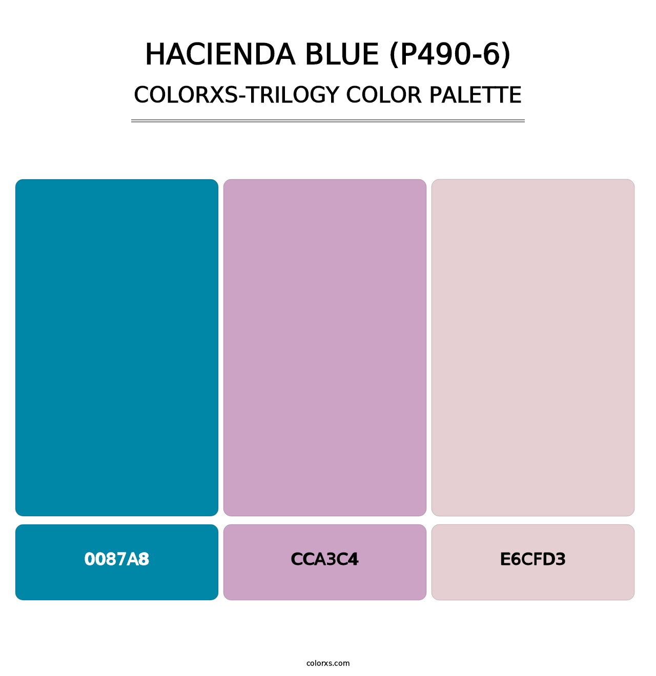 Hacienda Blue (P490-6) - Colorxs Trilogy Palette