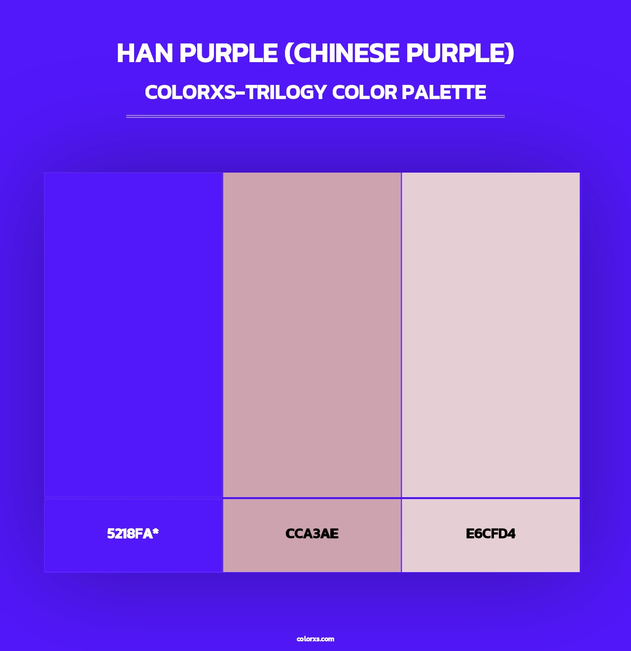 Han Purple (Chinese Purple) - Colorxs Trilogy Palette
