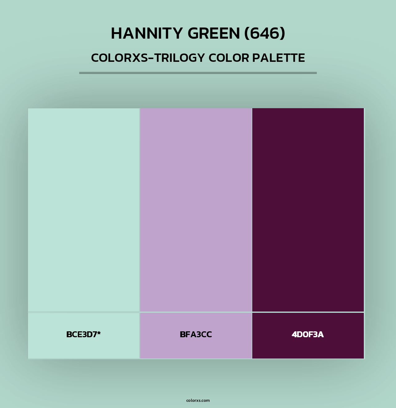 Hannity Green (646) - Colorxs Trilogy Palette