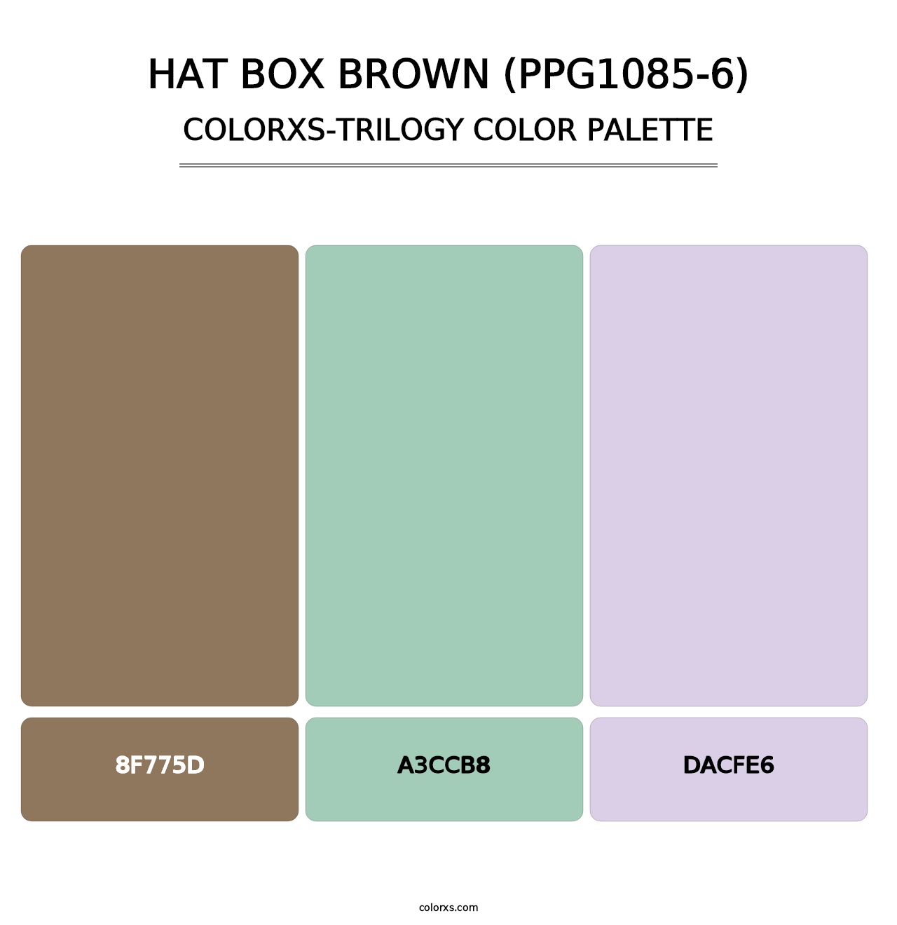Hat Box Brown (PPG1085-6) - Colorxs Trilogy Palette