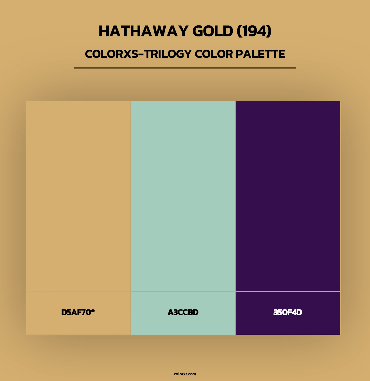 Hathaway Gold (194) - Colorxs Trilogy Palette