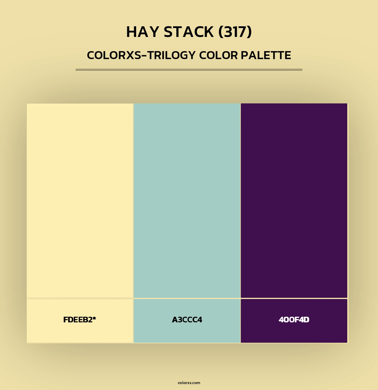 Hay Stack (317) - Colorxs Trilogy Palette