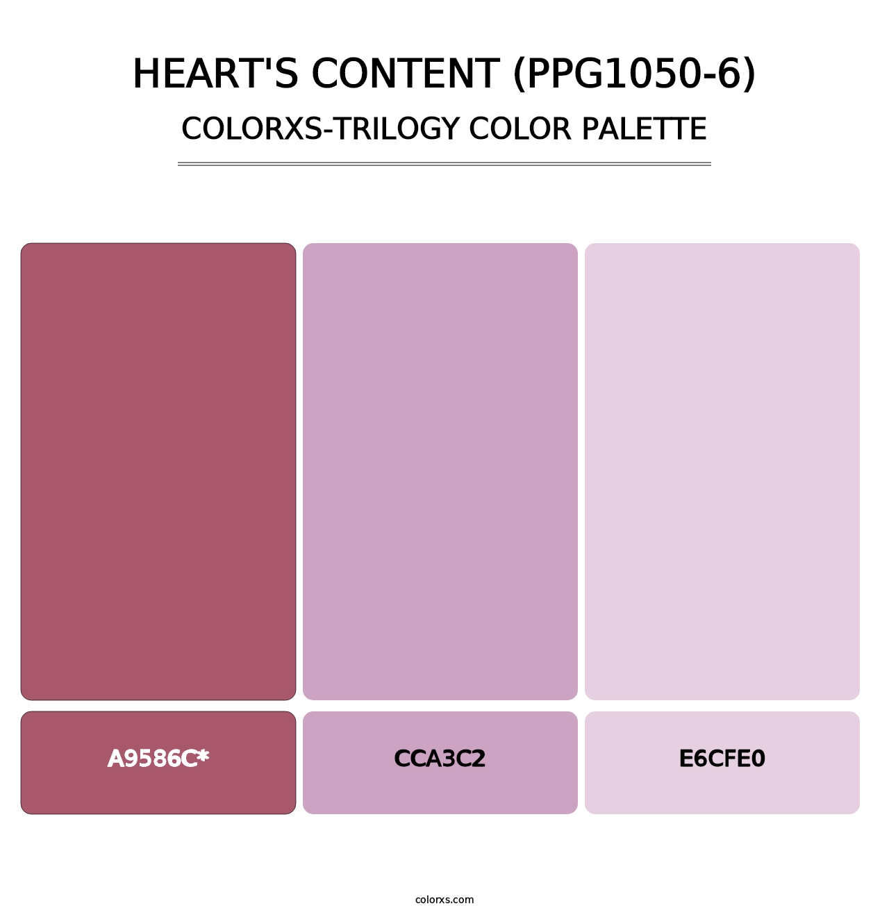 Heart's Content (PPG1050-6) - Colorxs Trilogy Palette
