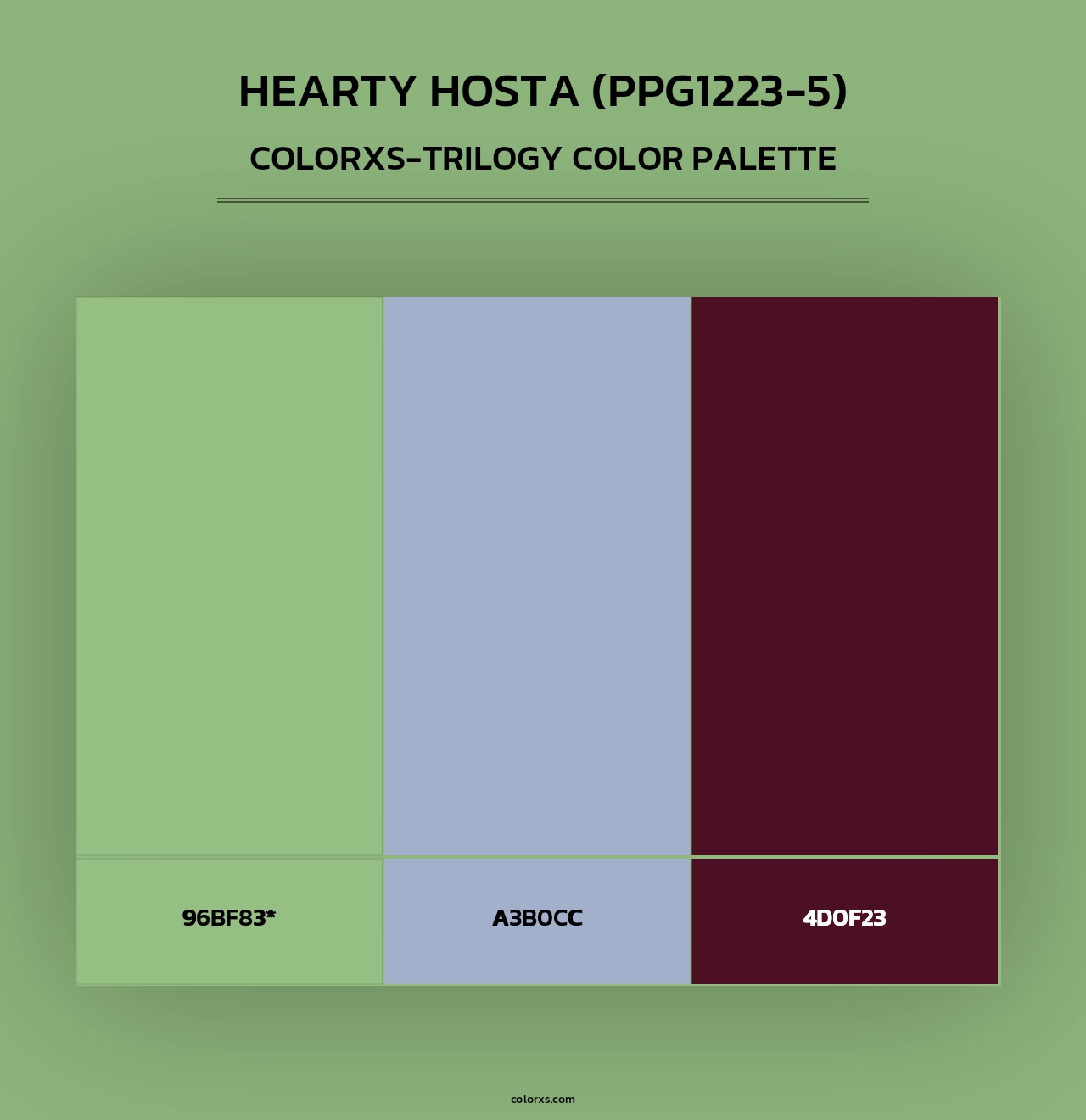 Hearty Hosta (PPG1223-5) - Colorxs Trilogy Palette