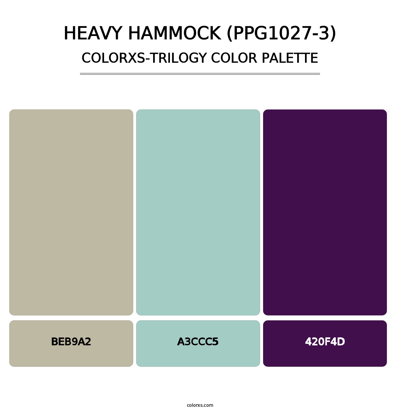 Heavy Hammock (PPG1027-3) - Colorxs Trilogy Palette