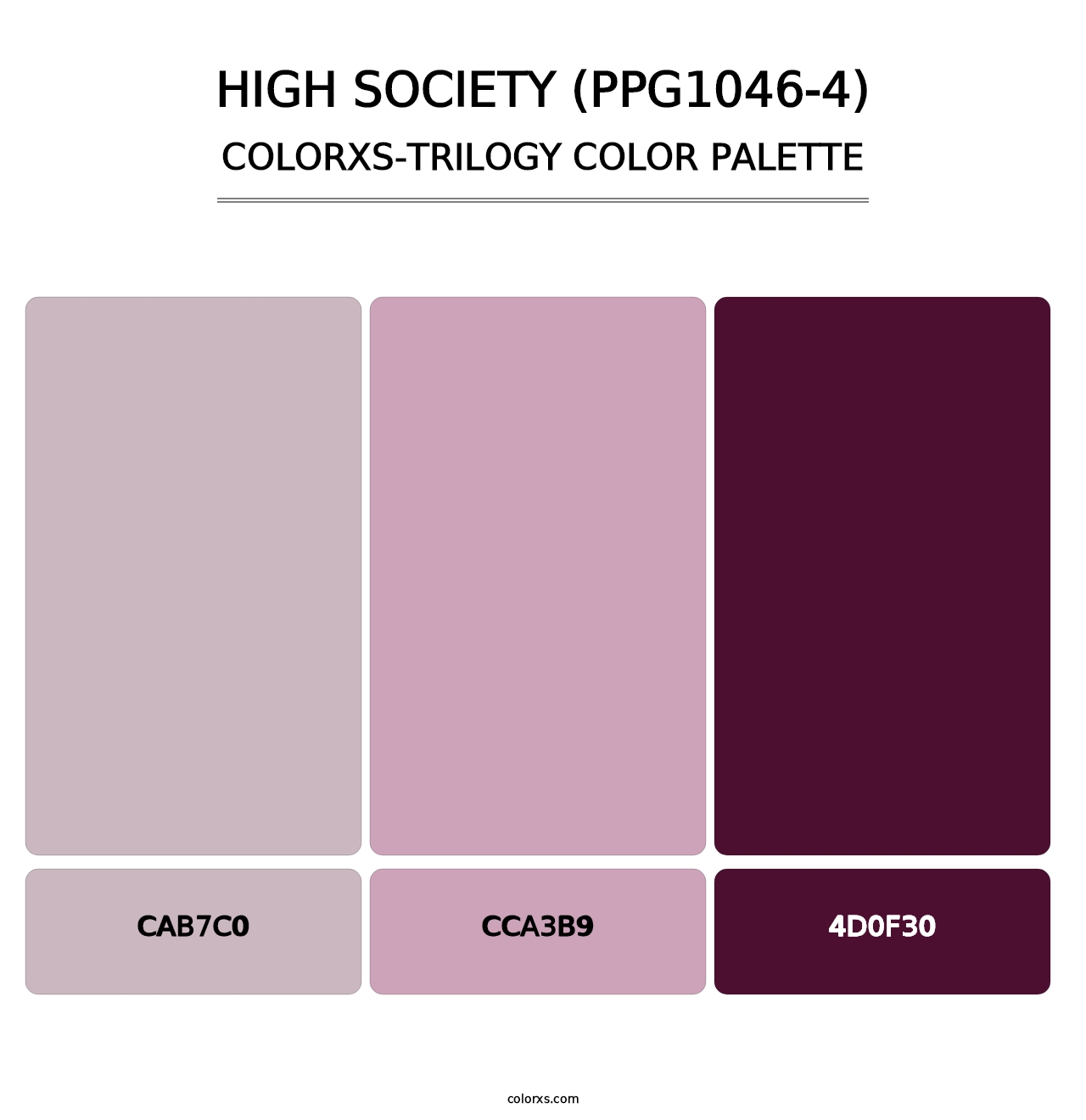 High Society (PPG1046-4) - Colorxs Trilogy Palette
