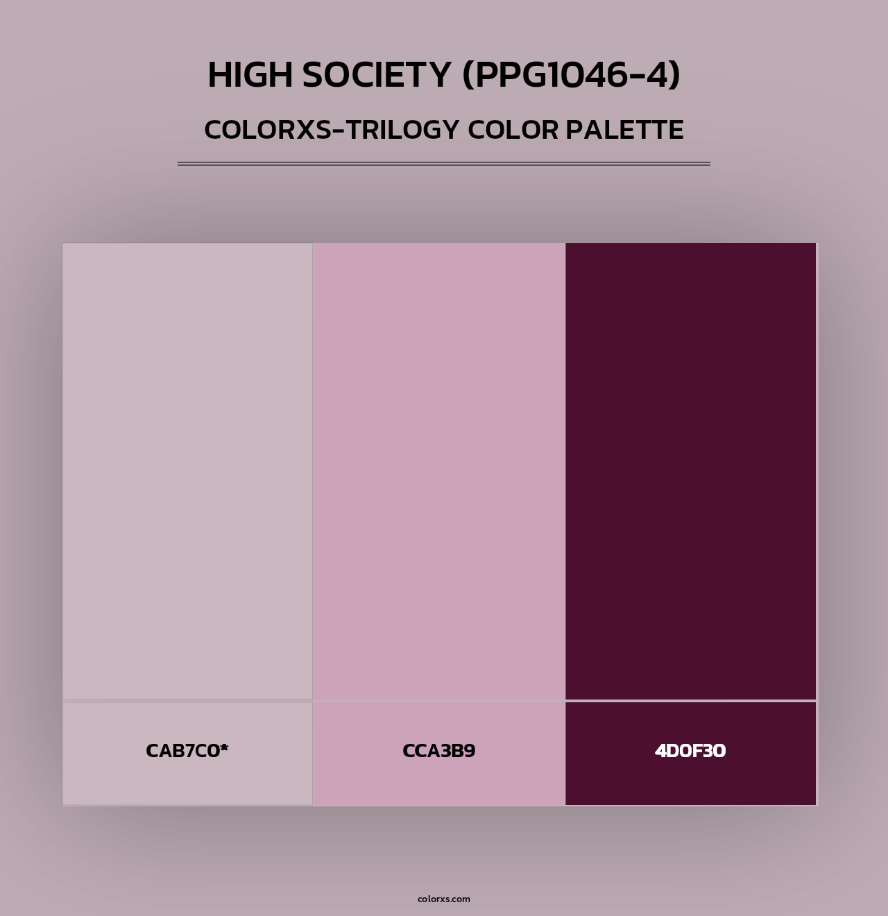 High Society (PPG1046-4) - Colorxs Trilogy Palette