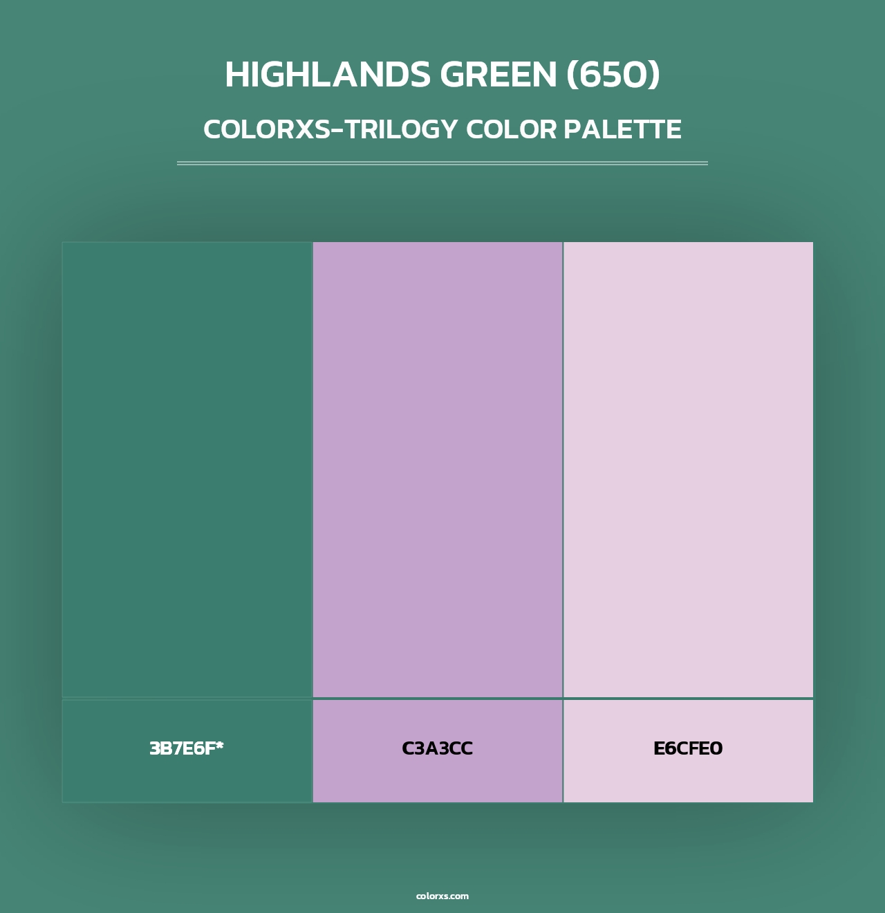 Highlands Green (650) - Colorxs Trilogy Palette