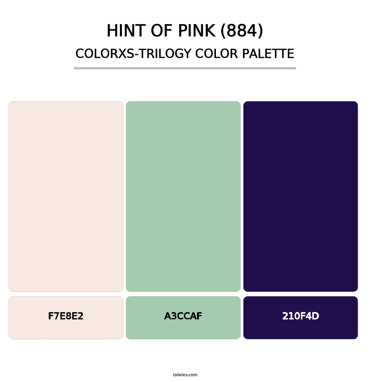 Hint of Pink (884) - Colorxs Trilogy Palette