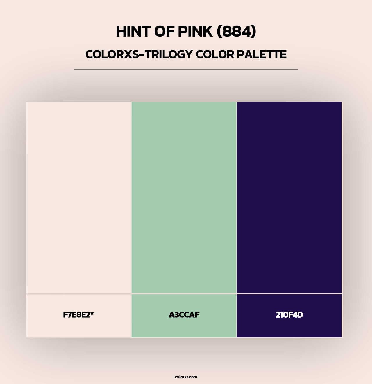 Hint of Pink (884) - Colorxs Trilogy Palette