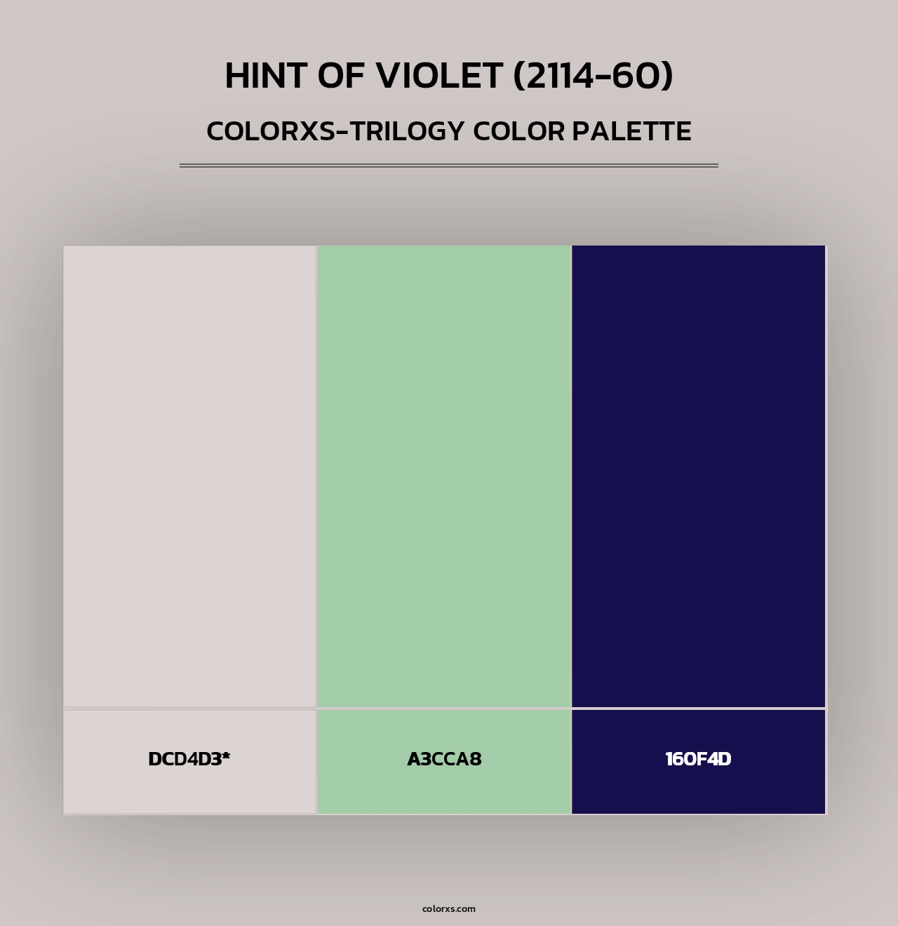 Hint of Violet (2114-60) - Colorxs Trilogy Palette