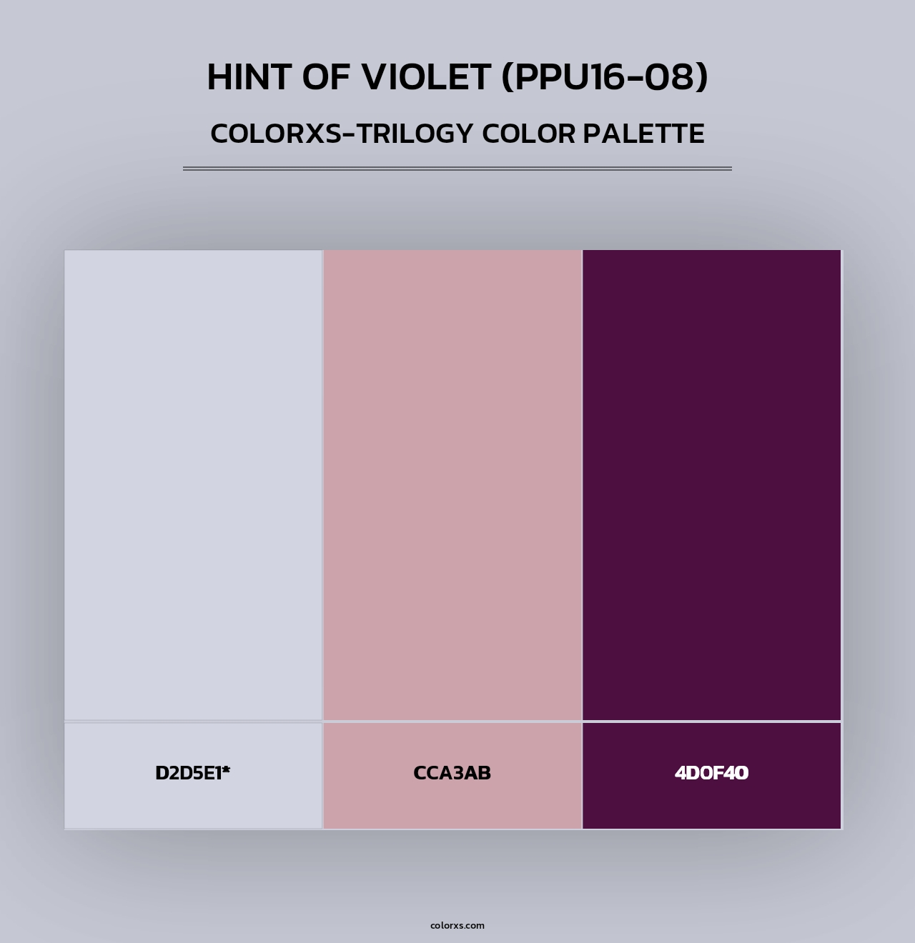 Hint Of Violet (PPU16-08) - Colorxs Trilogy Palette