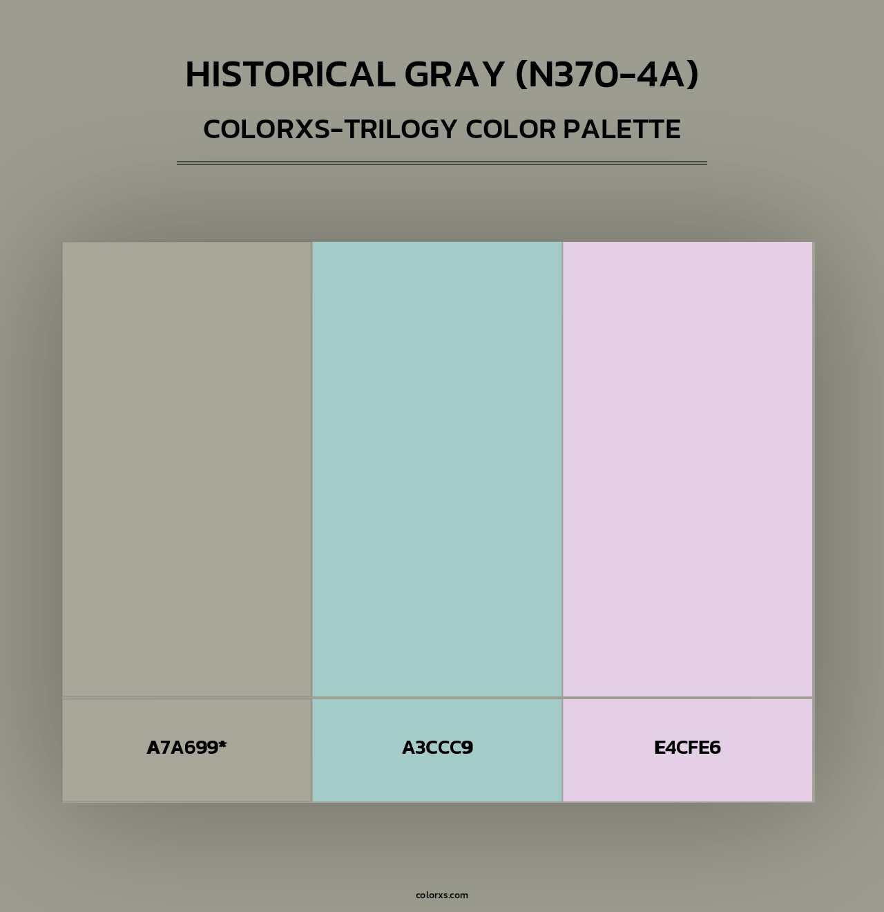 Historical Gray (N370-4A) - Colorxs Trilogy Palette