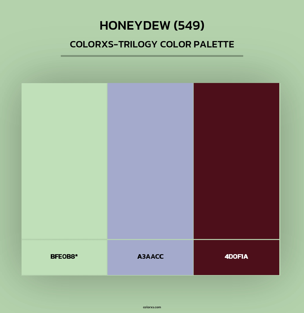 Honeydew (549) - Colorxs Trilogy Palette