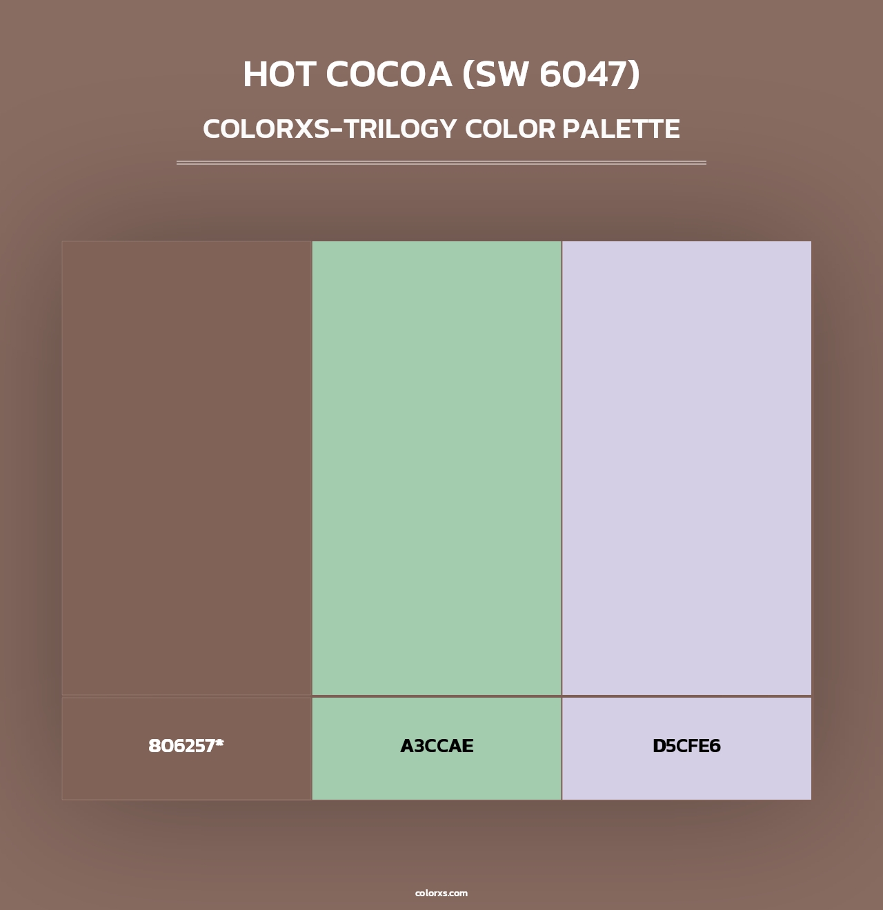 Hot Cocoa (SW 6047) - Colorxs Trilogy Palette