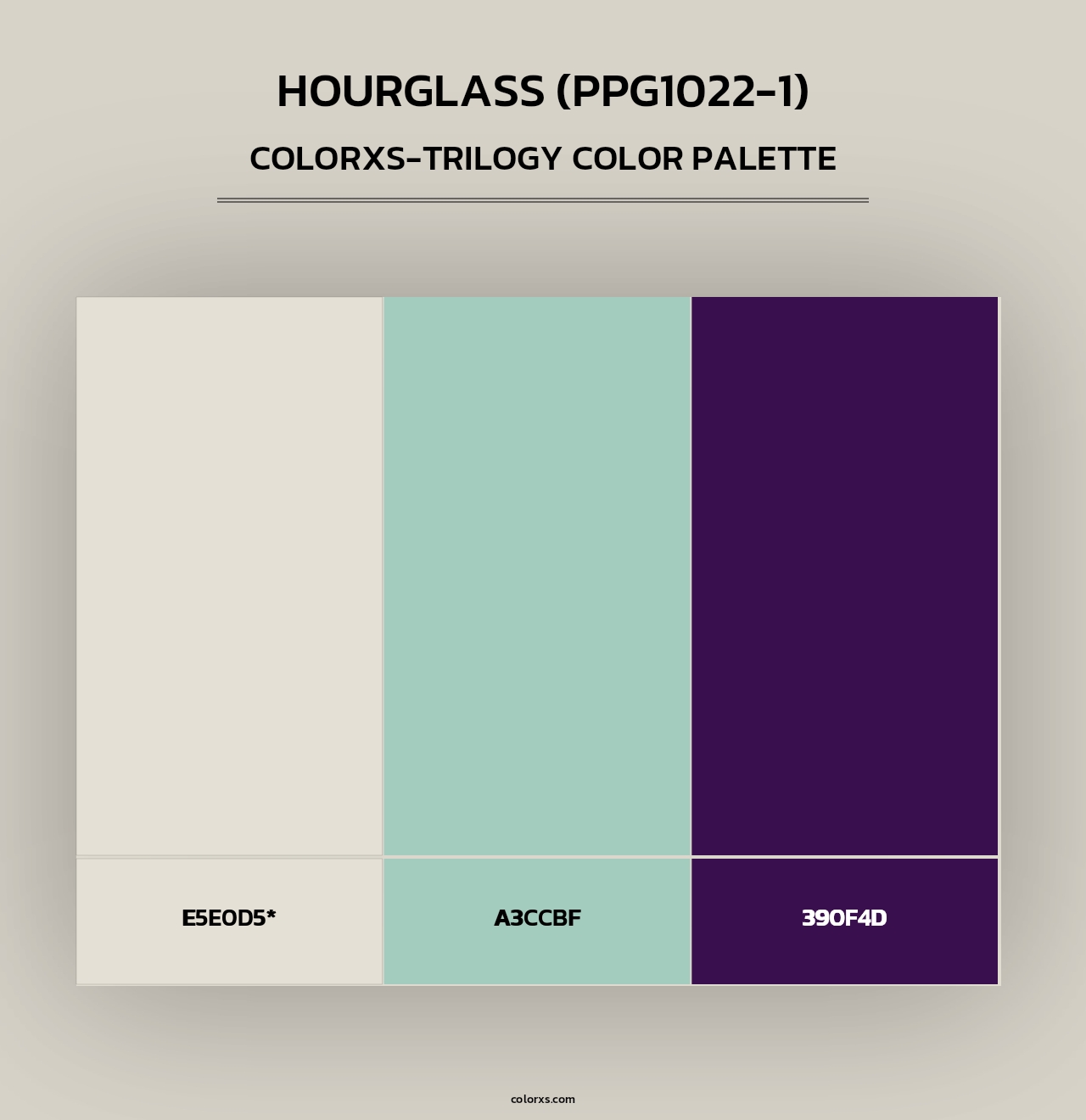Hourglass (PPG1022-1) - Colorxs Trilogy Palette