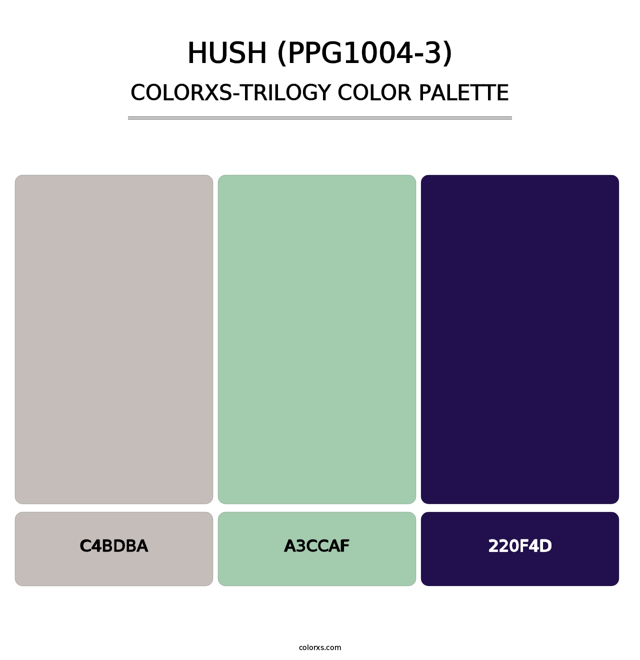 Hush (PPG1004-3) - Colorxs Trilogy Palette