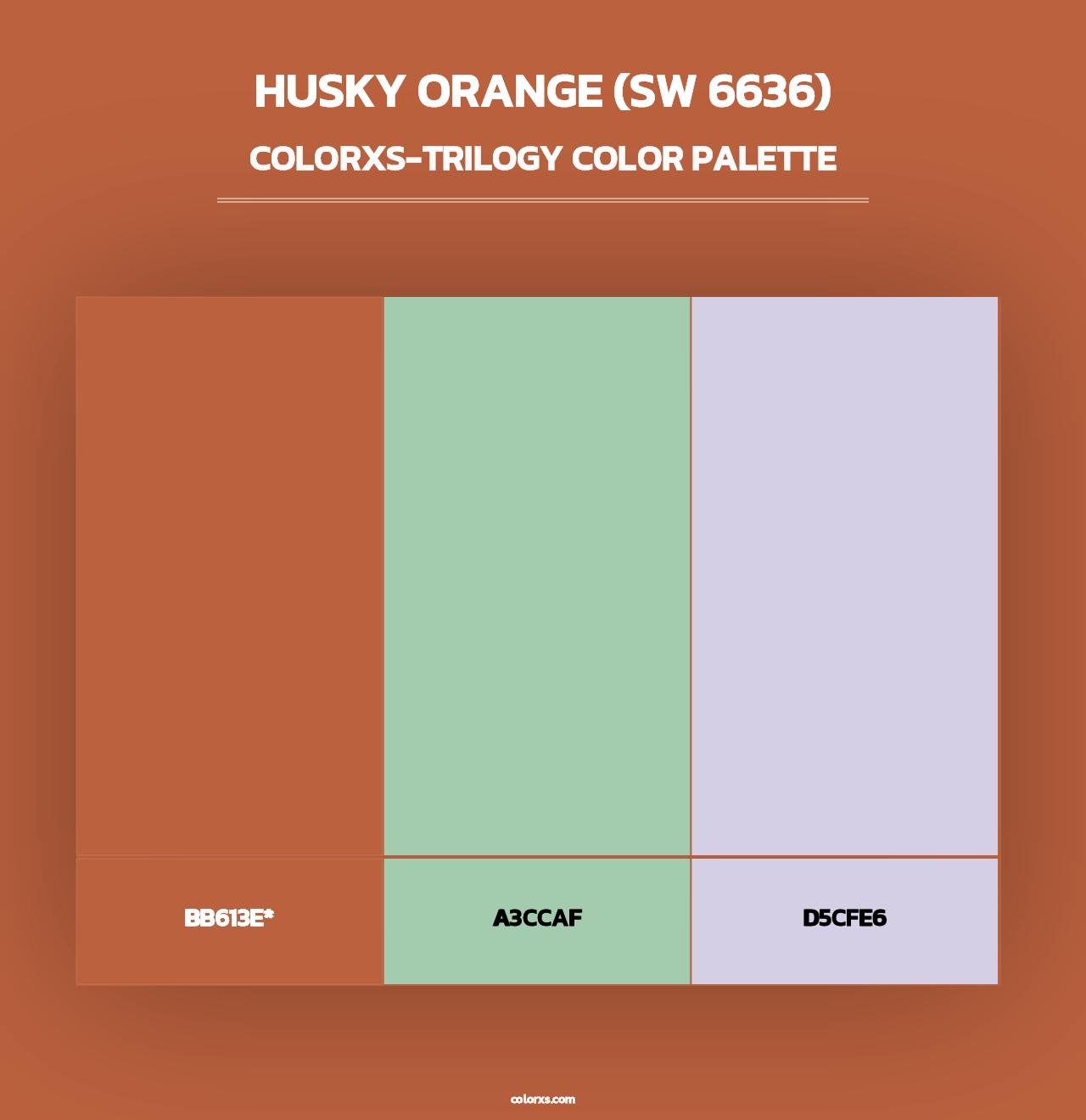Husky Orange (SW 6636) - Colorxs Trilogy Palette