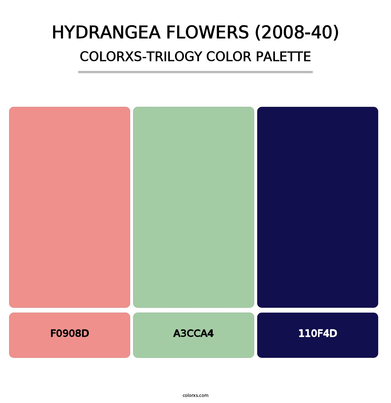 Hydrangea Flowers (2008-40) - Colorxs Trilogy Palette