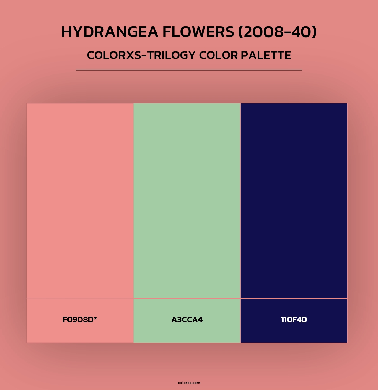 Hydrangea Flowers (2008-40) - Colorxs Trilogy Palette