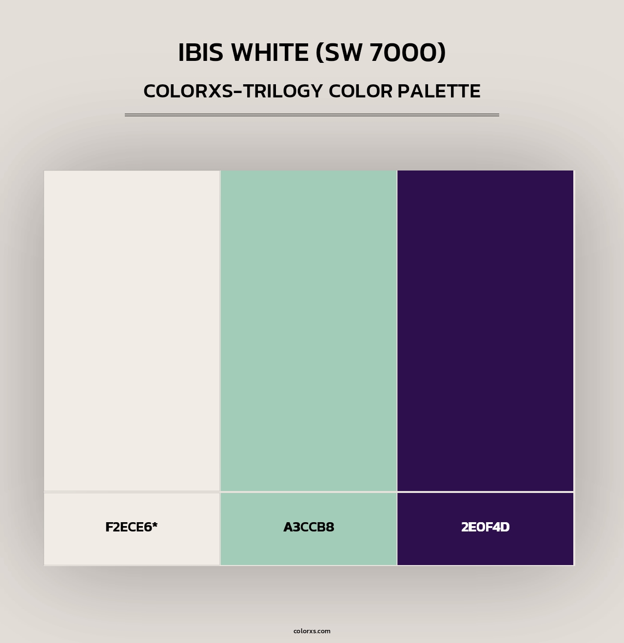 Ibis White (SW 7000) - Colorxs Trilogy Palette