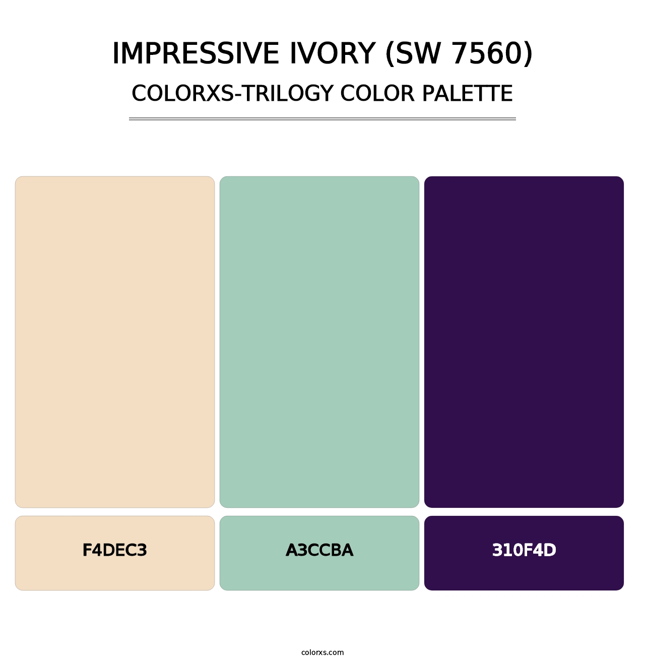 Impressive Ivory (SW 7560) - Colorxs Trilogy Palette