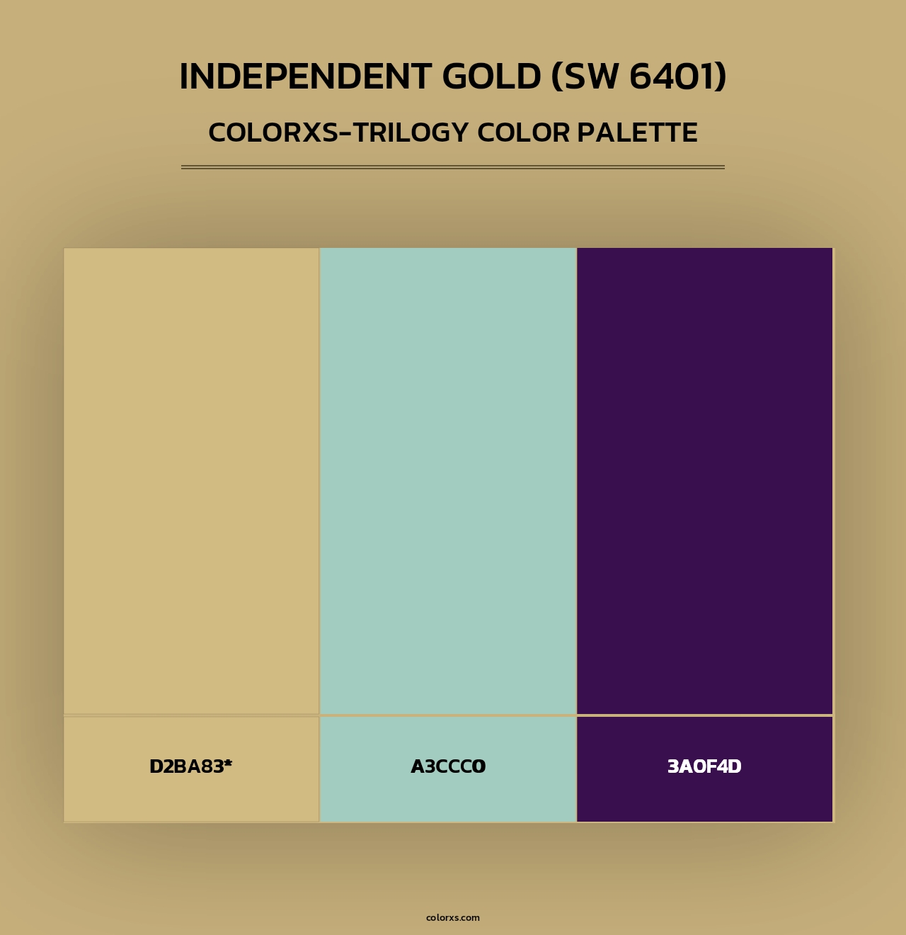 Independent Gold (SW 6401) - Colorxs Trilogy Palette