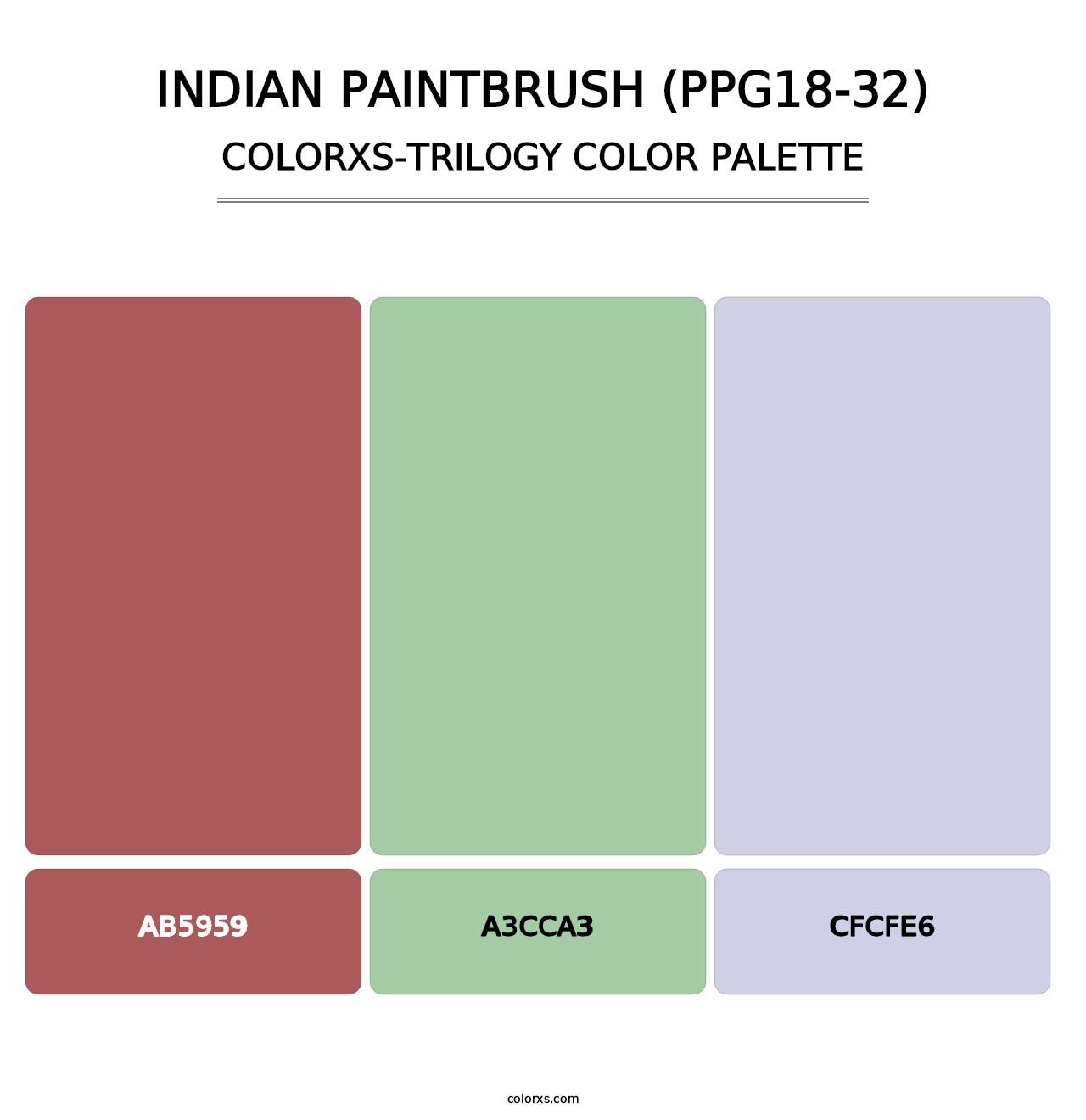 Indian Paintbrush (PPG18-32) - Colorxs Trilogy Palette
