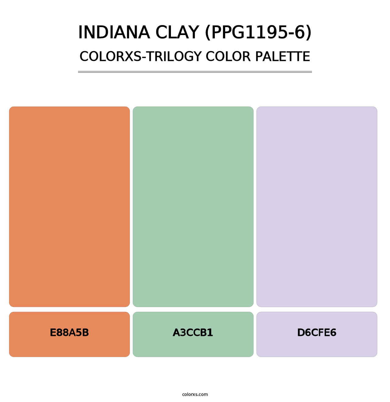 Indiana Clay (PPG1195-6) - Colorxs Trilogy Palette