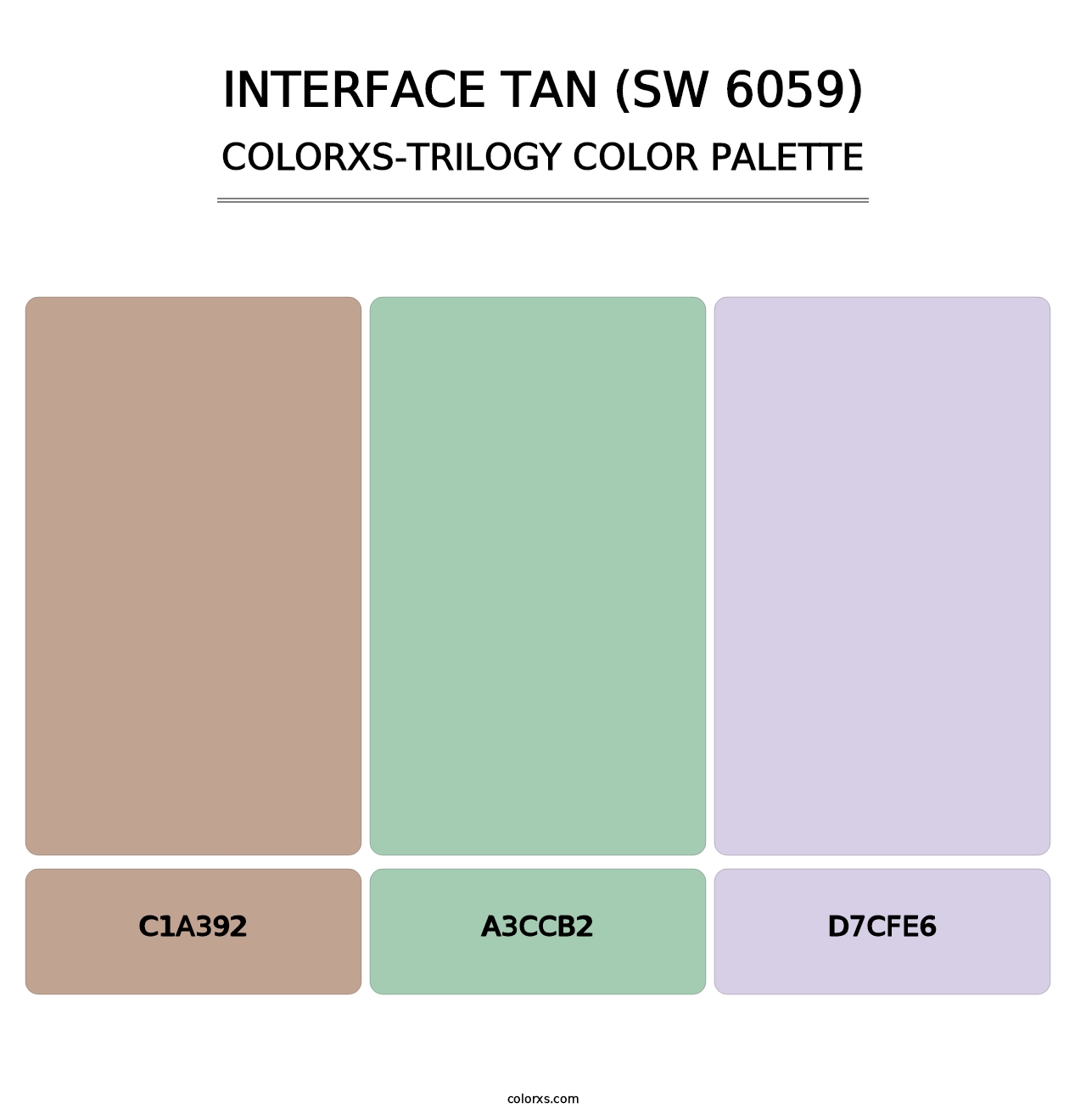 Interface Tan (SW 6059) - Colorxs Trilogy Palette