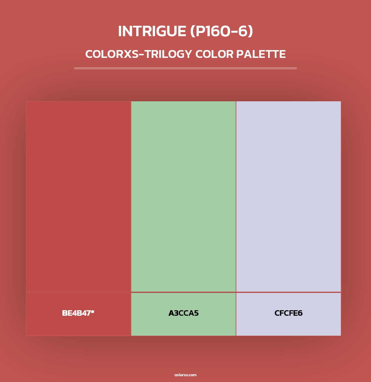 Intrigue (P160-6) - Colorxs Trilogy Palette