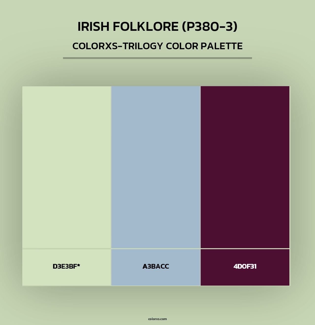 Irish Folklore (P380-3) - Colorxs Trilogy Palette