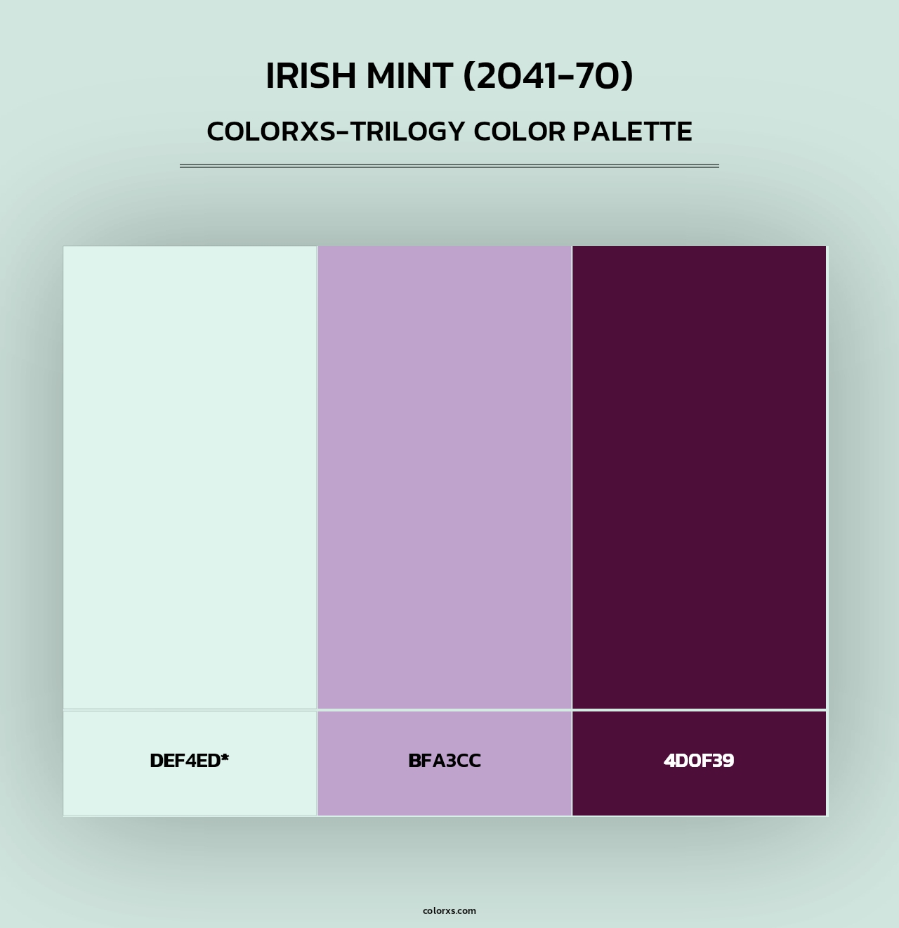 Irish Mint (2041-70) - Colorxs Trilogy Palette