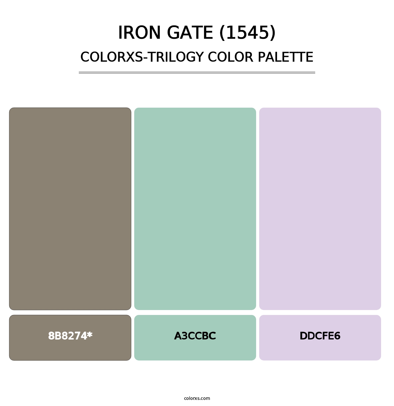 Iron Gate (1545) - Colorxs Trilogy Palette