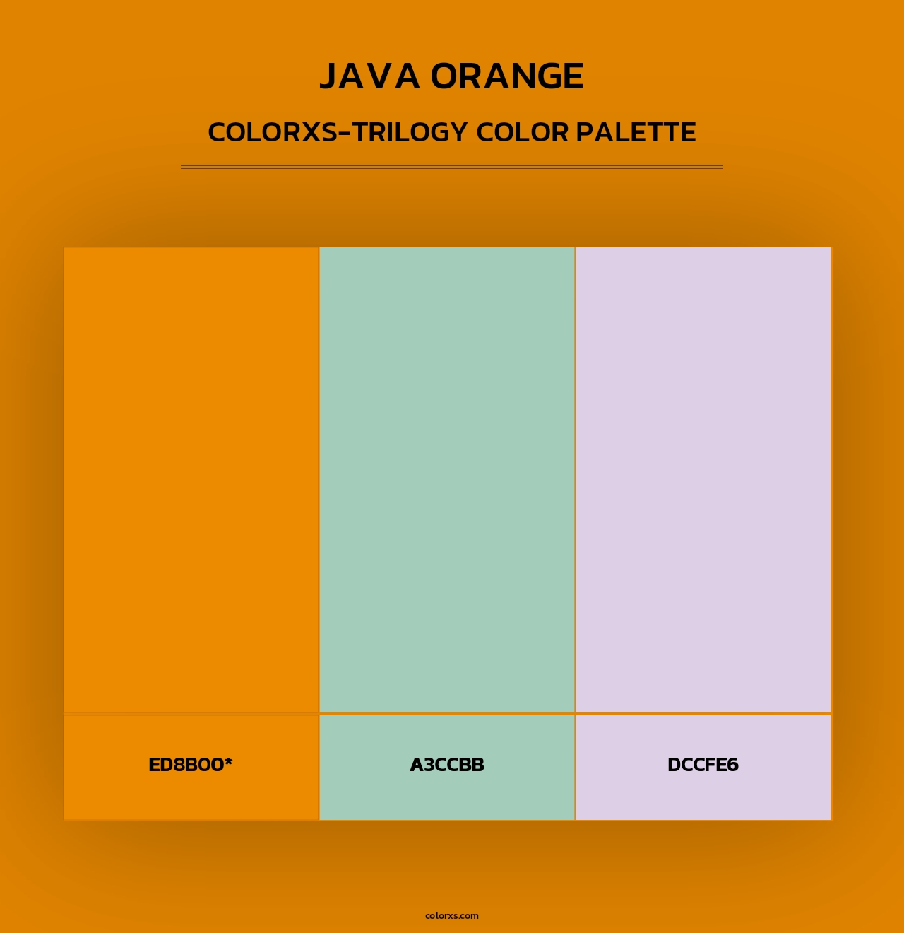 Java Orange - Colorxs Trilogy Palette