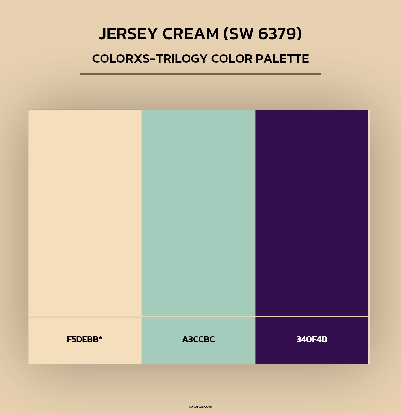 Jersey Cream (SW 6379) - Colorxs Trilogy Palette