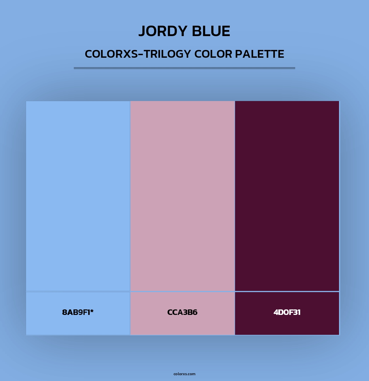 Jordy Blue - Colorxs Trilogy Palette